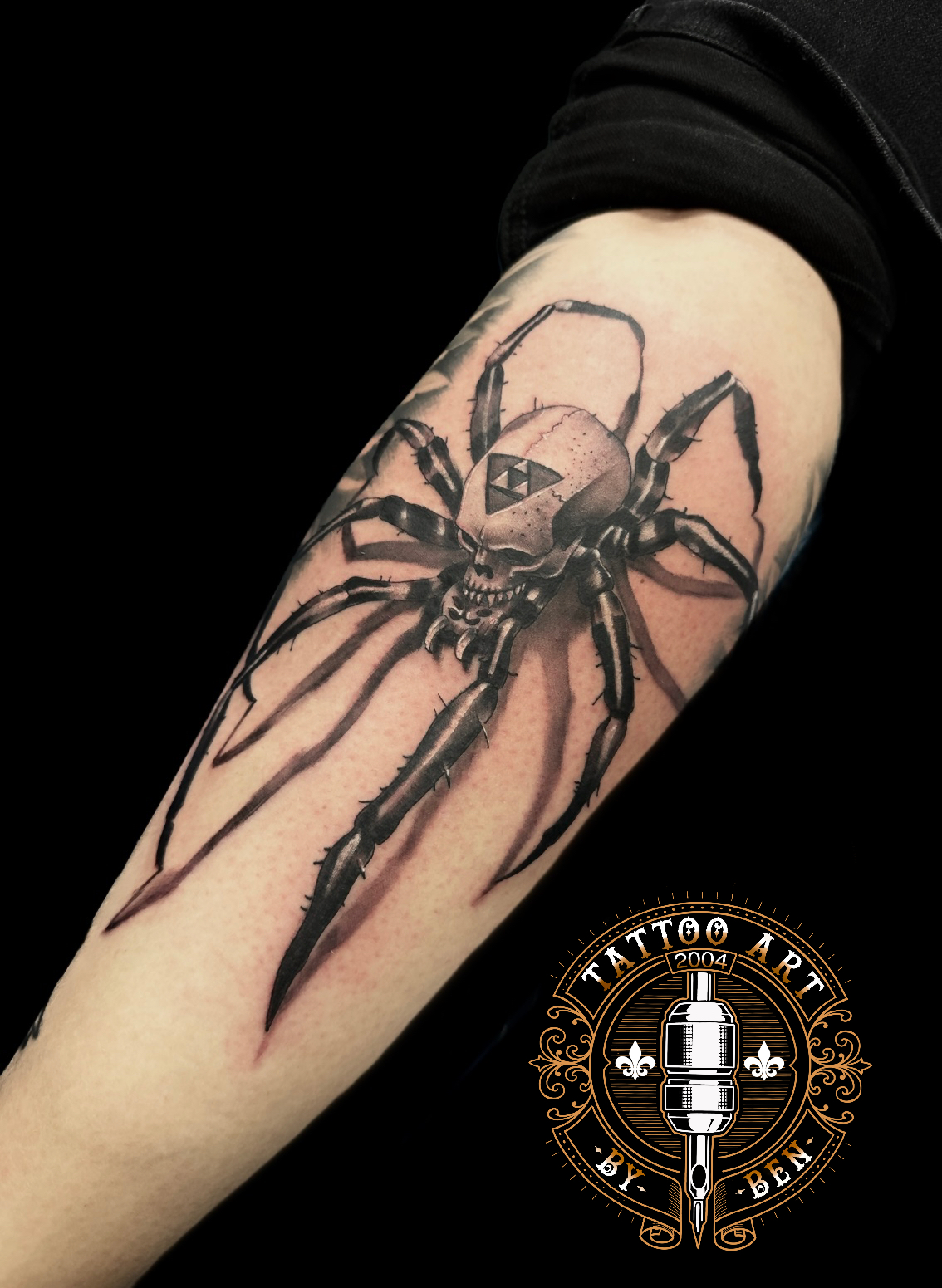Tattoo Totenkopf Spinne